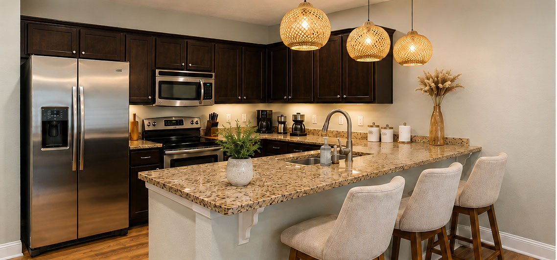 Sea Dreams Destin fully stocked kitchen