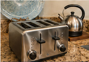 Toaster and Tea Kettle